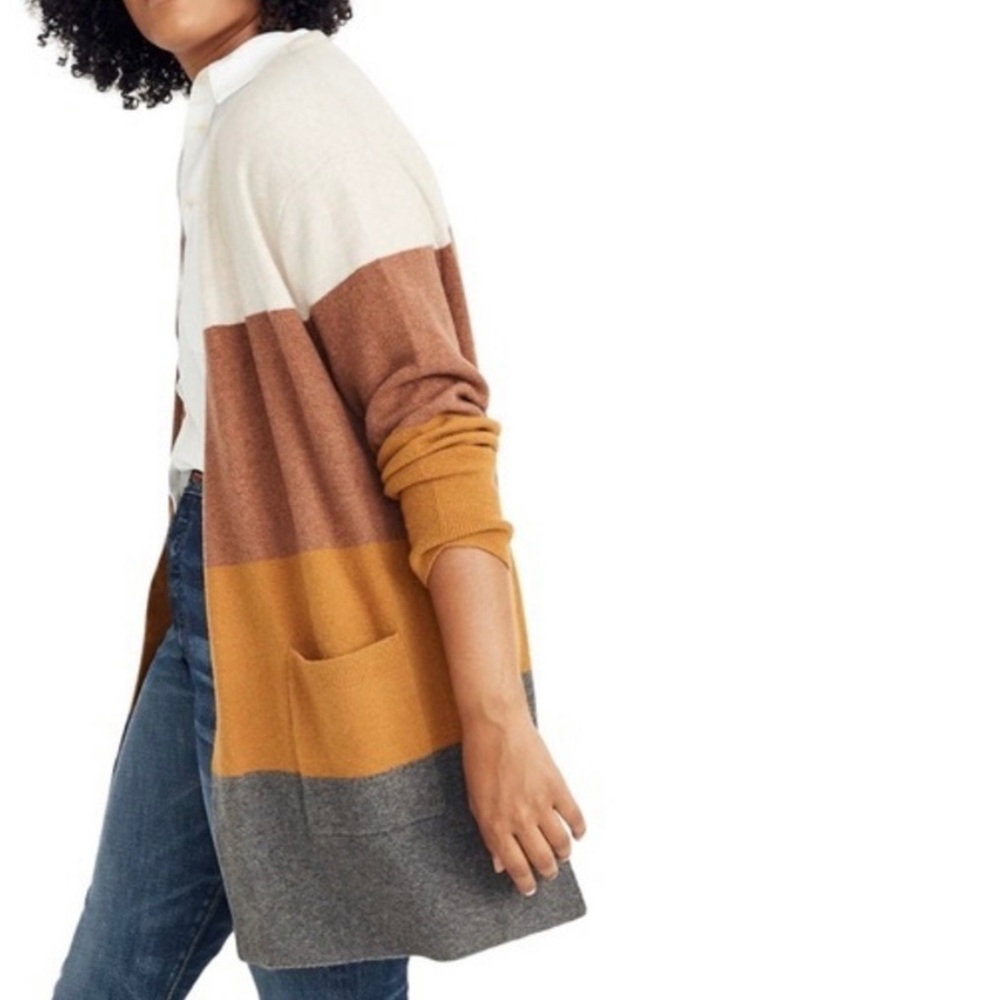 Madewell Kent color block cardigan. Size Small. EUC.